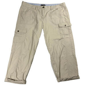 Tommy Hilfiger Pants Womens Size 16 Khaki Cargo Vintage Style Retro Look Fit Y2K